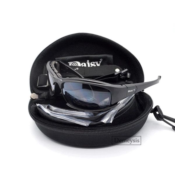 Daisy Tactical Polarized occhiali occhiali da sole dell'esercito militare con 4 uomini originali in scatola originale che sparava per occhiali da trekking gafas