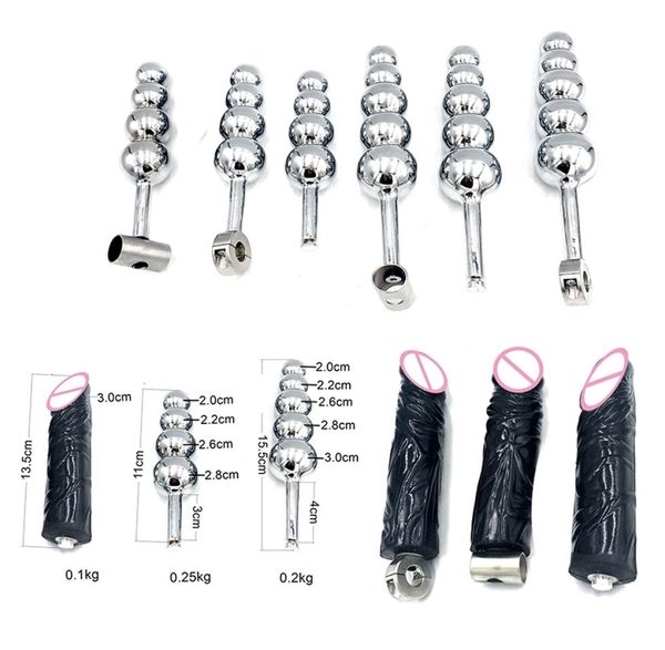 Acessórios de cinto de silicone de metal Anal Vagina Plug Ajuste brinquedos sexuais brinquedos sexuais para homem/mulher 3 pcs/set esferas anal DILDO Y2011188039036