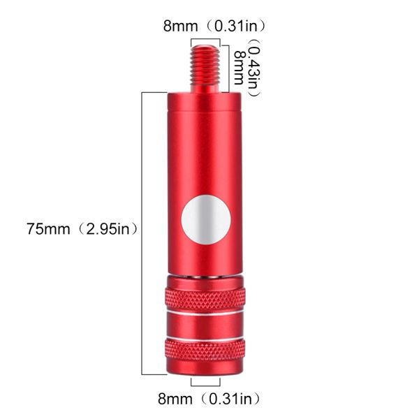 Fish Landing Dip conector da rede de ligas do conector de liga de 8 mm Adaptador de rede de imersão universal do adaptador portátil fácil instalação para pesca marinha