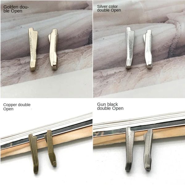 3# 5# 8## Double Open Zipper Latch Repair Kits Ferramenta para zíperes sem deslizamento Metal Metal Metal Bolsa de fivela de zíper bidirecional Jacke