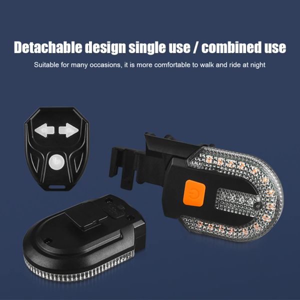 5-1pcs Bicycle Tail Light 300lm 5Modes Lampada in bicicletta in bicicletta Pieno posteriore Pieno posteriore 3 in 1 LED Controllo Remoto Segnale del segnale di svolta