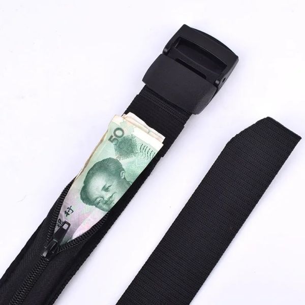 Viagem Caixa oculta Anti -roubo cinto cinto Diy cinto de cintura Pacotes Carteira da bolsa Hidding Money Belt Saco de comprimento de 120 cm de largura de 3,8 cm