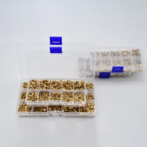 M2 M2.5 M3 M4 M5 M6 M6 INSERT BRASSE INSERTI FILATO METRIC INSERTI CHOT FRUT BADO CAPPER per kit di assortimento di stampa 3D