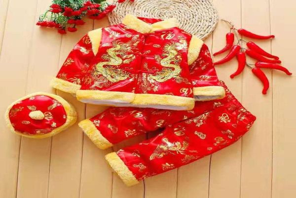 Baby Christmas Suit Chinese Capodanno vestiti per bambini bambino Inverno Inverno Capodanno cinese Set9403013