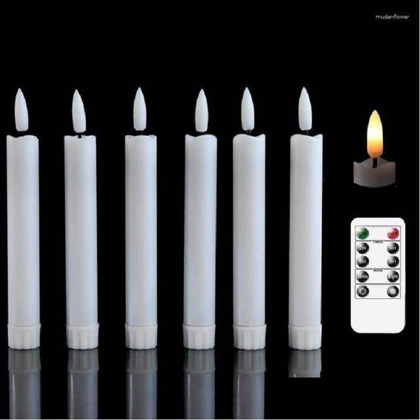 Titulares de velas 80pcs cintilando velas de led de Natal com controle remoto 10 longas bateria operada por queda decorativa branca quentes entregar dhmuj