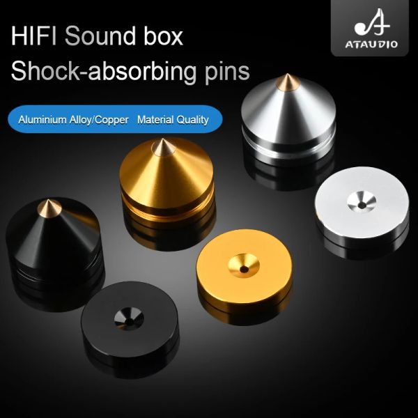 Hi-end 4pcs hifi hoparlör standı ayak ped alüminyum alaşım metal sivri hoparlör için zemin ayak çivisi cd çalar