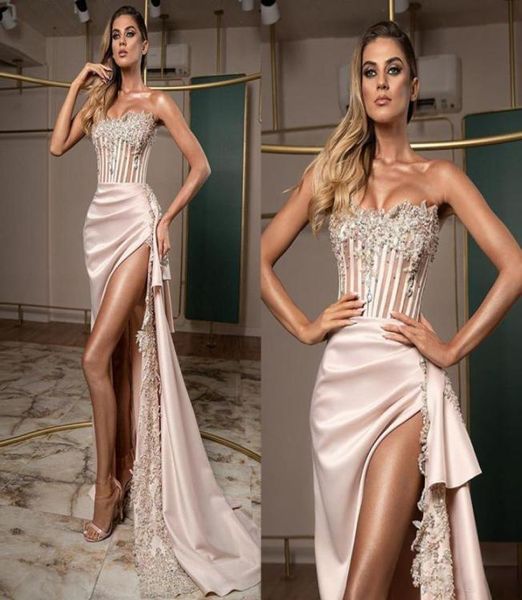 2023 vestidos de baile de baile sexy lateral lateral lateral lateral de noite elegante apliques mulheres ocasiões especiais vestidos vestidos de fea6253382