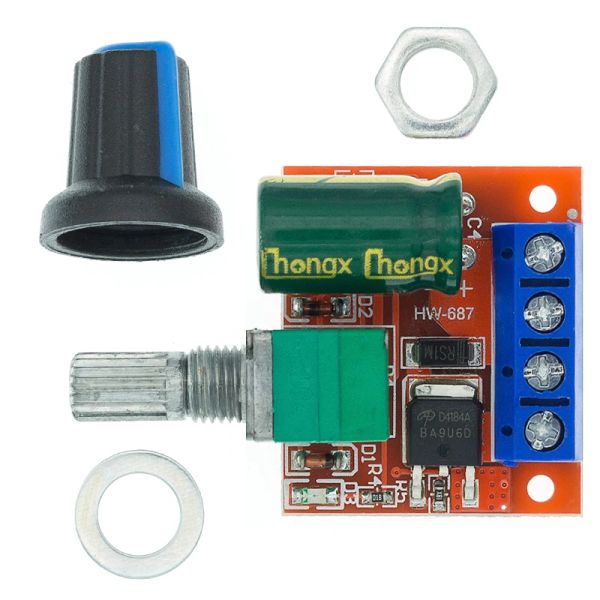 Mini 5A 10A 90W PWM 12V DC Motor Speed Controller Module DC-DC 4.5V-35V Controle de regulador ajustável Switch Governador 24V