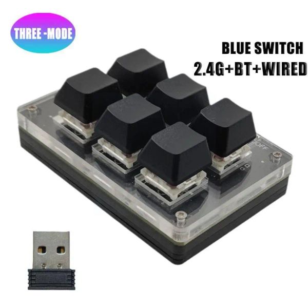 Tastaturen 6 Tasten Bluetooth Mini -Tastatur Red Switch Wireless Tastatur programmierbares Gaming Mechanische Tastatur USB -Benutzerdefinierte für H7K6