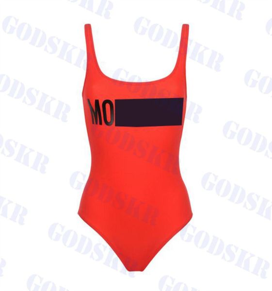 Costume da bagno rosso femminile da bagno con bikini da bagno con lettere bikini sexy sdolcini da bagno senza schienale 6418144