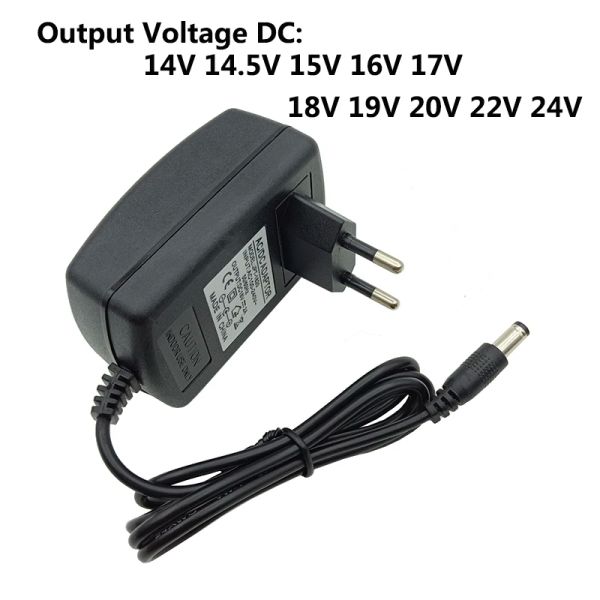 14 V 15V 16 V 24 Volt DC Netzteil 17V 18V 20V 22V Universal AC -Adapter 24V 2A 19V Netzteil 1A 1,5a Schalten 5,5*2,5 mm