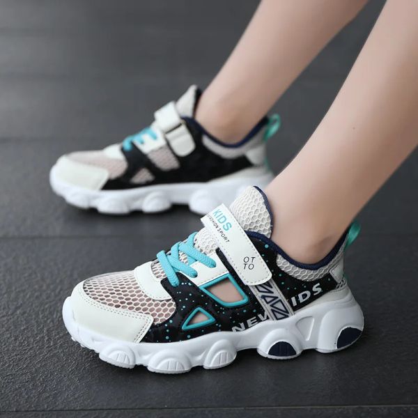 Turnschuhe Jungen Single Schuhe atmungsaktive Netzoberfläche Frühlings- und Sommermodelle hohl große Kinderschuhe Sportschuhe Trend