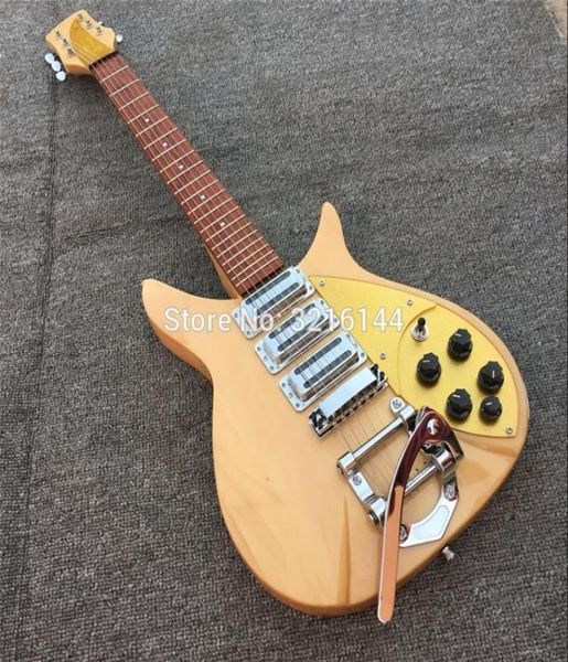 Prodotto di fabbrica Ricken Backer 325 Electric Guitar 3 Pickup Real Pos Golta in legno Solido Gold Plate8520399