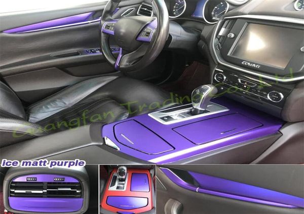 Interior Central Control Painel Porta Planejada 3d 5D Adesivos de fibra de carbono Decalques de capa de carro Acessórios para Maserati GH1486939