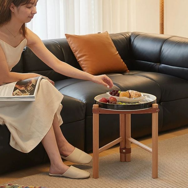 Vintage Couchtisch Wohnzimmer Sofa Hintern Tisch Massivholz Keramik Tablett Tee Tisch kreativer Haus Schlafzimmer Restaurant Aufbewahrungstisch