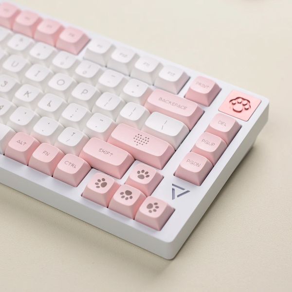 Acessórios Keysland XDA Acessórios mecânicos de teclado mecânico PBT Kit de sublimação DIY 137 KEYS CAT GMK FIT 61/64/68/84/98/104