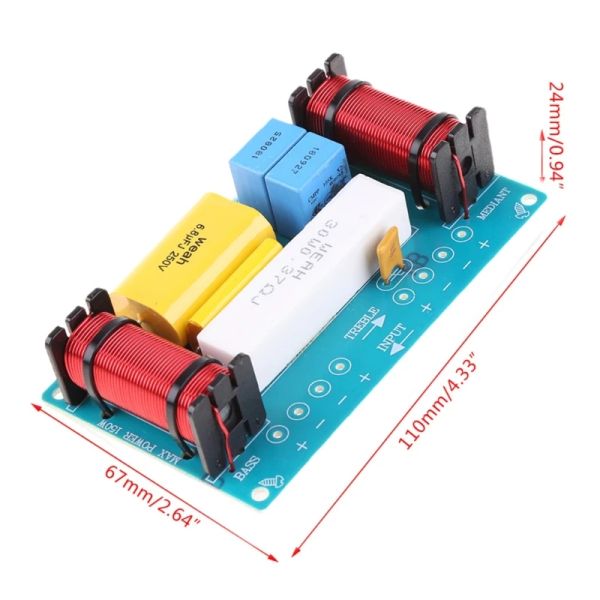 WEAH-338 30 W Dispositivo per altoparlanti da 120 W Divisore ad alto mezzo altoparlante a bassa altoparlante Crossover Crossover Filtro crossover