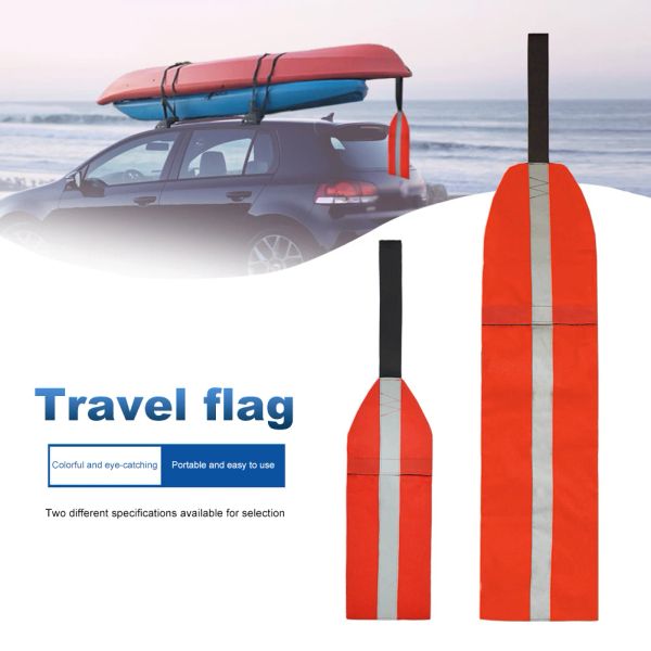 Kayık güvenlik bayrağı açık işaret bayrakları oxford kumaş kano güvenlik bayrağı, kayık kano çekme için yansıtıcı şeritle son derece görünür