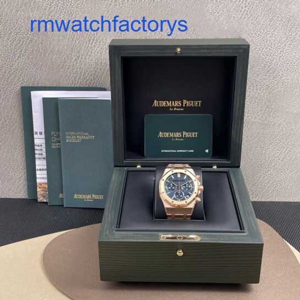 AP Diving Army Watch Royal Oak Serie 26240or Blue Disc 18K Roségold Watch Herren Automatische Maschinen 41 mm