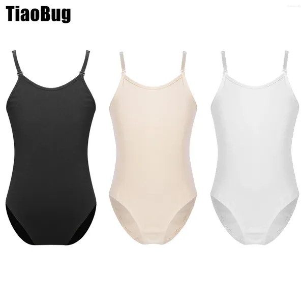 Sahne Giyim Çocuk Kız Camisole Tank Dans Leotard Ayarlanabilir Omuz Kayışları Jimnastik ve Bale İçin İç Çamaşırı