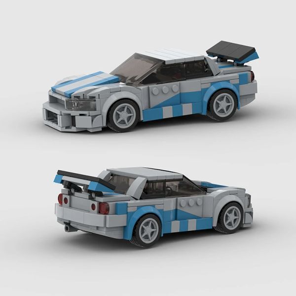 City Speed Champions Car Building Blocks 350Z Racing автомобиль Supercar Racers Bricks Creative Garage Sets Toys Kids Boy Gift