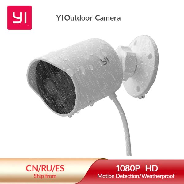 Objektiv yi Outdoor 1080p Kamera IP65 wasserdichtes Nachtsicht CCTV externe Cam Video -Aufzeichnung AI Human Detection Überwachungssystem