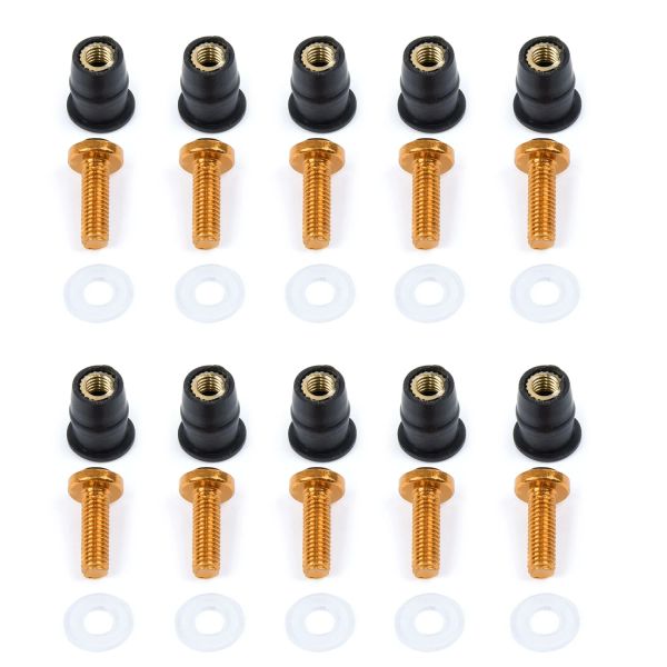 10pcs/set Accessori universali M5X15mm moto bulloni per bulloni kit di viti per bulloni per bullone kit di bulloni bulloni