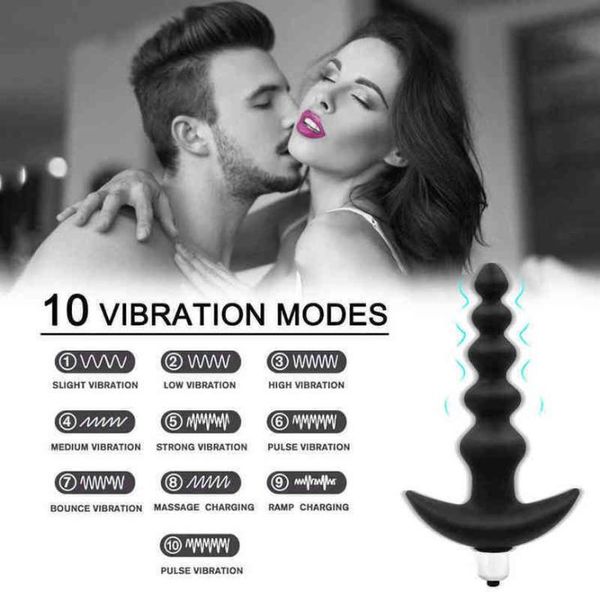 NXY ANAL TOYS ANAL SMITulator Prostato Massager Vibrator Tappo di coda Coppia Coppia Game Gay Sex Vibrators per uomini Donne Metal SL1518361