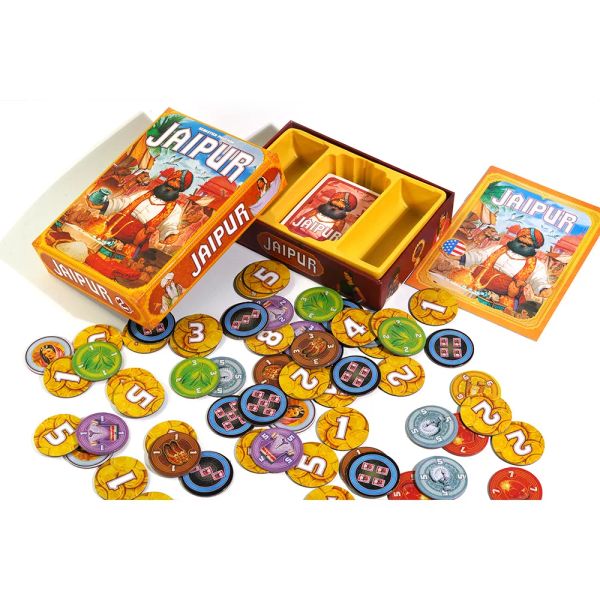 Jaipur Strategie Game Card Family Brettspiel für Eltern-Kind tragbare Zwei-Spieler-Handelsspiel Weihnachtsgeschenk für Kinder Jungen Mädchen