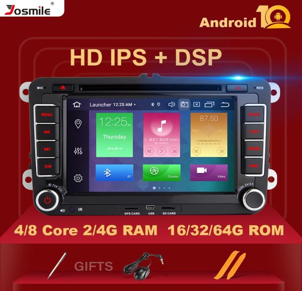 4GB2 DIN Android 10 Autoradio GPS -Navigation für VW Passat B6 T5 Amarok Skoda Octavia 2 Sitz Leon Golf 5 Multimedia8375541