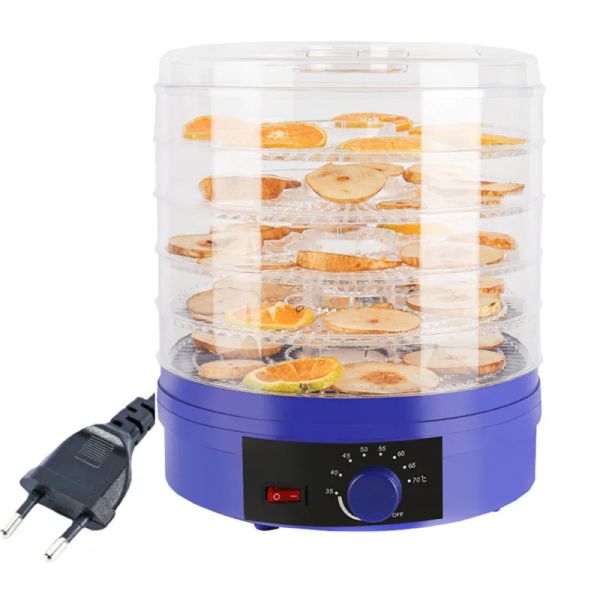 Deidrators Electrical 5 Leager Food Disidratatore Dryer Fruit Snack Machine Disidratatore con controllo del termostato