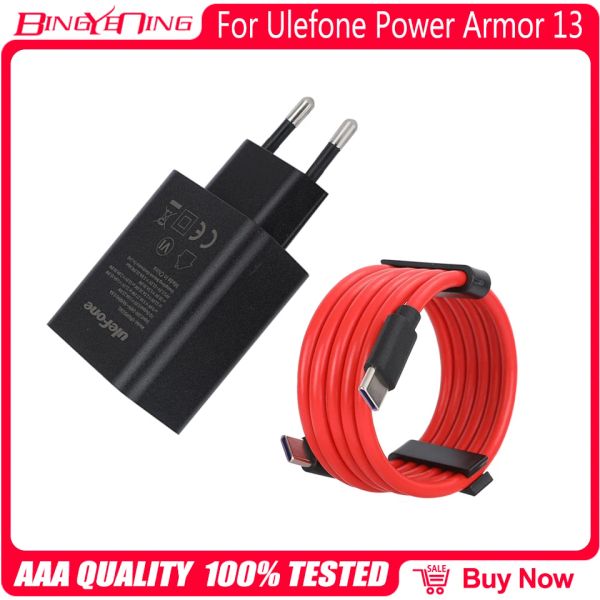 Совершенно новый оригинальный USB Power Adapter Зарядное устройство Eu Plugul Travel Type Cable Data Line Line Line для Ulefone Power Armor 13