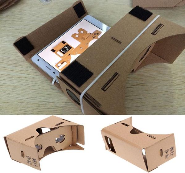 Google Cardboard 3D Glasses DIY Мобильный телефон Виртуальная реальность 3D очки Неофициальные картонные картон Cardboard VR Toolkit 3D Glasse2203567