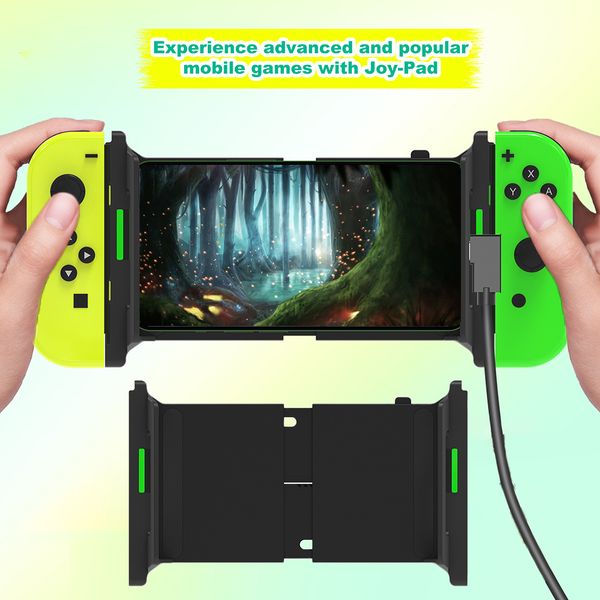 Mobilfunkhalter für Switch/Switch OLED Flexible Brackethalter Handle Grip unterstützt Android für Switch/Switch -OLED -Spiele