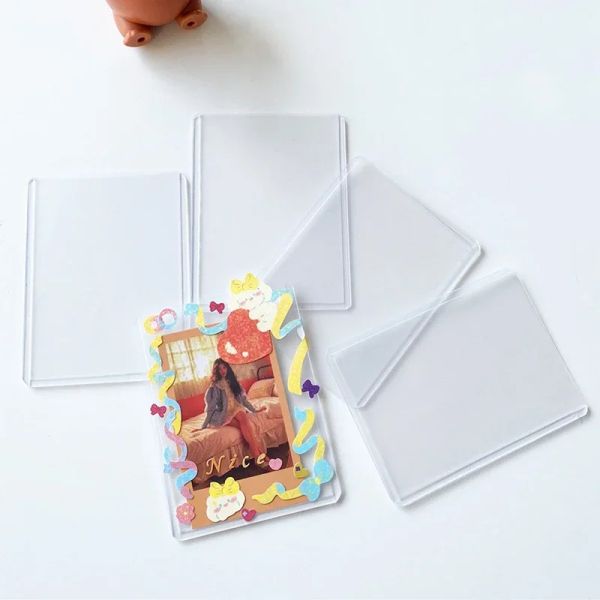 1-50PCS 35PT Clear Towloader KPOP Idol Fotocard Sleeve Anti-arranhão PVC DIY Gaming Trading Card HD 3x4 