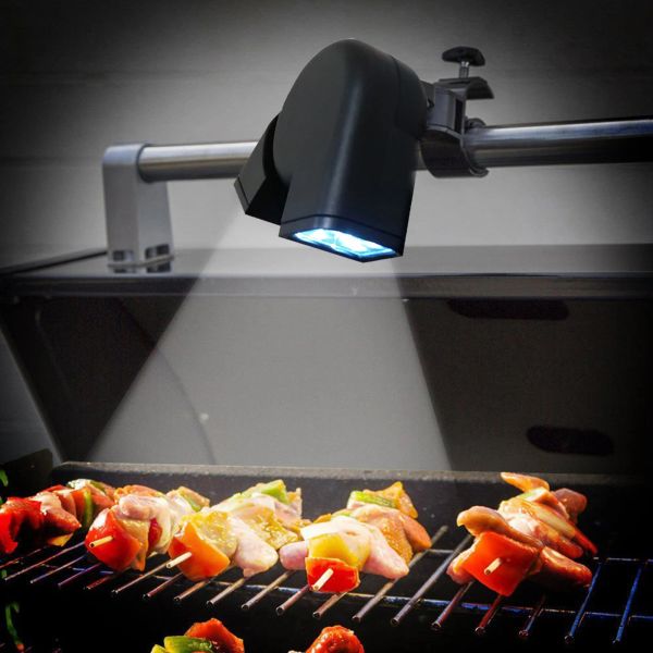 Luce grill barbecue a LED 10 LED resistenti a calore resistente alla notte impermeabile a clip per montaggio per esterni Luce BBQ LED BBQ