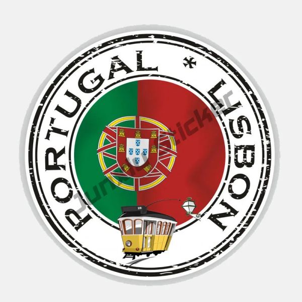 Mapa de futebol português com bandeira adesiva do carro de caminhão de decalque