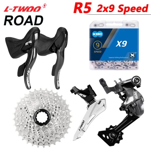 Ltwoo R5 2x9S Road Bicycle Groupset Shifter Shifter Задний девиль X9 Цепь 9 В кассетт 11-25/28/30/32T Маховик для 18 В R3000 K7 Комплект