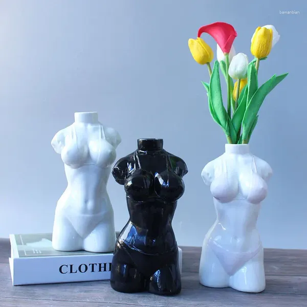 Vasi Ceramic Body Art Design Vase Nude Personalità femminile Design Disposizione fiore Contenitore Secco Decorazione