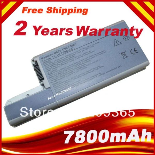 Baterias 6600mAh 9 células Bateria de laptop para Dell Latitude D820 D830 M65 DF192 CF623 D531 D531N 3120393 M4300 Frete grátis