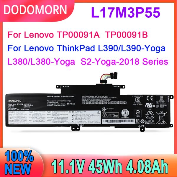 Piller Yeni L17L3P53 L17C3P53 L17M3P55 Lenovo Thinkpad S2 Yoga L380 L390 TÜREYPAD YOGA S2 2018 Serisi 01AV481 01AV483