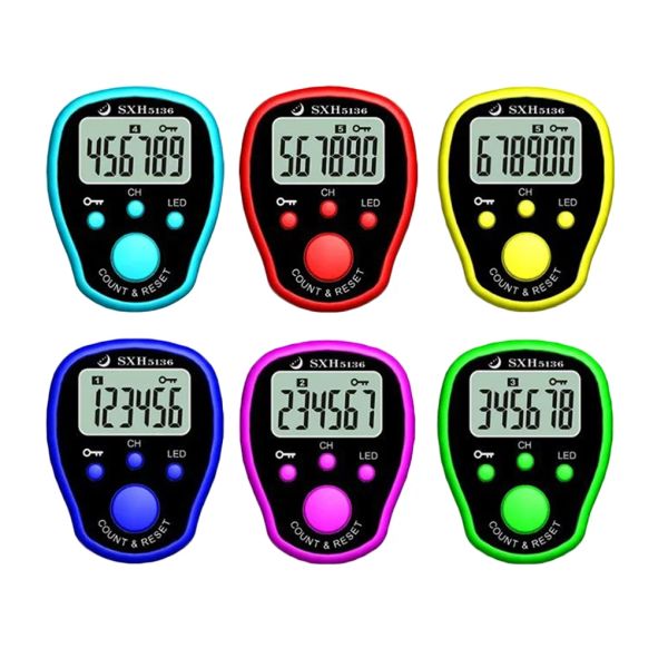 Stitch Marker Row Counter con luce LCD LED LCD Contatori digitali Merce Conteggio a maglia blu 4.5*3,5*1,2 cm