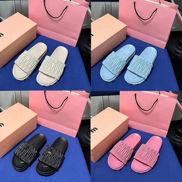 Лето New M Standard Platform Slippers Женская кожа мягкие шлепанцы