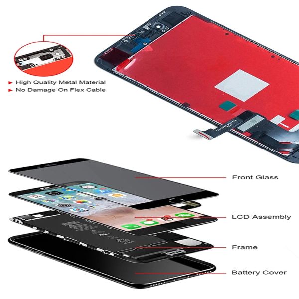 AAA +++ iPhone 6 6S Ekran LCD için Test Edilen LCD, iPhone 6s 7 8 Plus LCD Pantalla Değiştirme için 3D Touch Digitizer Montajı