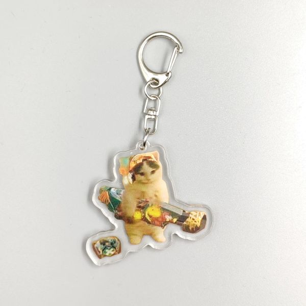 Valorant Anime 5cm Spiel Keychain Cat Meme Krieger Katze Superhelden Kätzchen Kid Spielzeug für Jungengeschenkstudent Back to School Geschenk