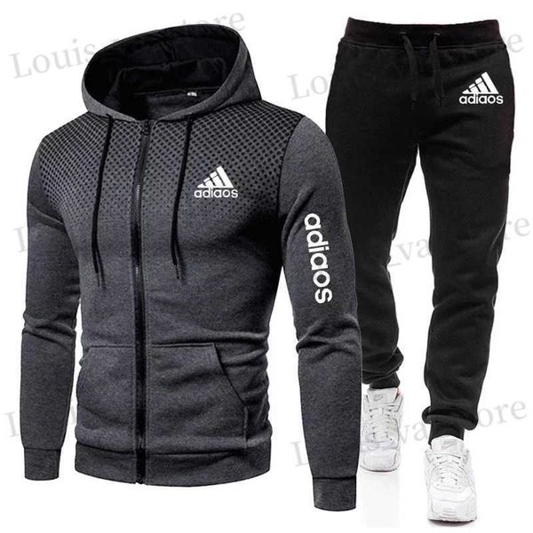 Men's Tracksuits New Style Moda Men Men Gym Gym Men Men Running Set Sportswear Jogger Mensmany tipo de terno esportes T240409