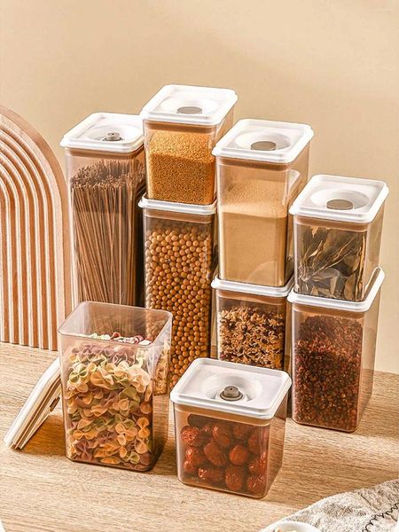 Lagerflaschen Worthbuy Food Container Gewürzglas Set Küchenbox Schüttung Versiegelter Kühlschrank Transparent Flaschen Tee Tank