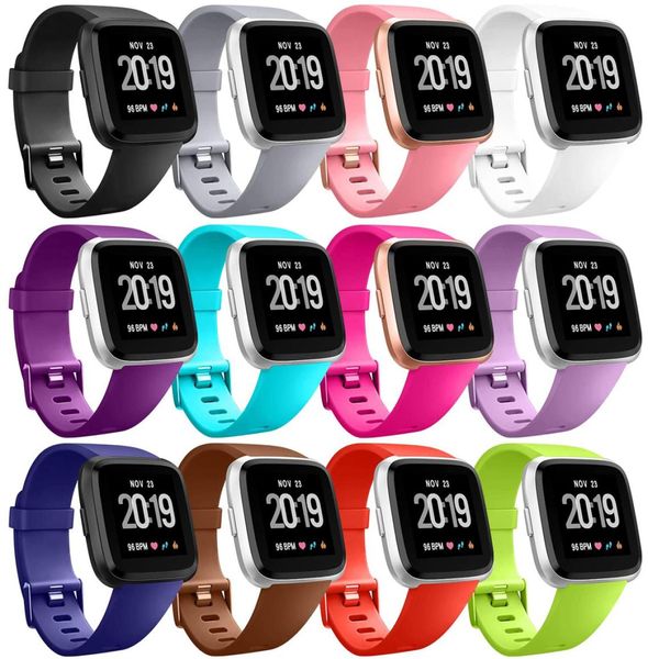 Banda di orologio in silicone per Fitbit Versa 2 Straccia di sostituzione del polso sportivo soft sport per Fitbit Versa Lite Accessorio6031322