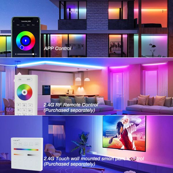 Светодиодный контроллер Tuya Wi-Fi 2.4G RF BT Wi-Fi Smart Dimmer Alexa Google Home Voice Control RGB RGBW CCT светодиодная полоса контроллер Light Controller