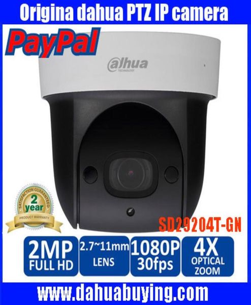 Inglese originale DAHUA SD29204SGN 1080P 2MP IR 30M NightVision Micro SD Memoria 4x Network Ptz Mini Dome Camera DHSD29204SGN2843347